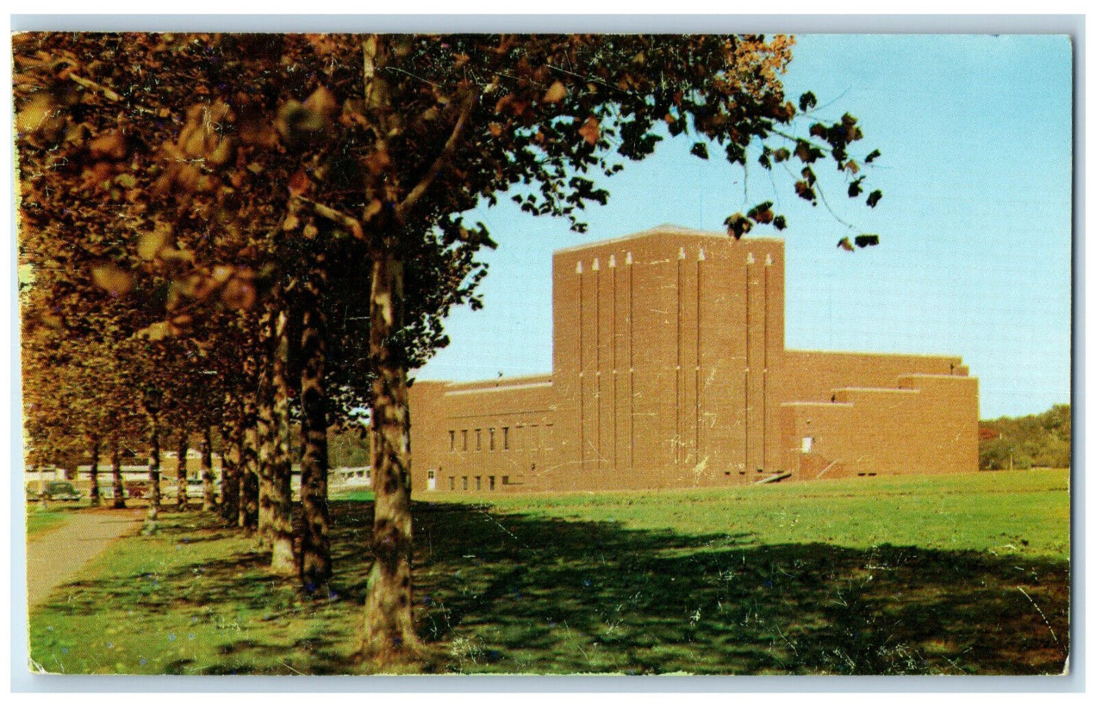 View Of Iowa State University theater Of Dramatic Arts Iowa City IA Postcard