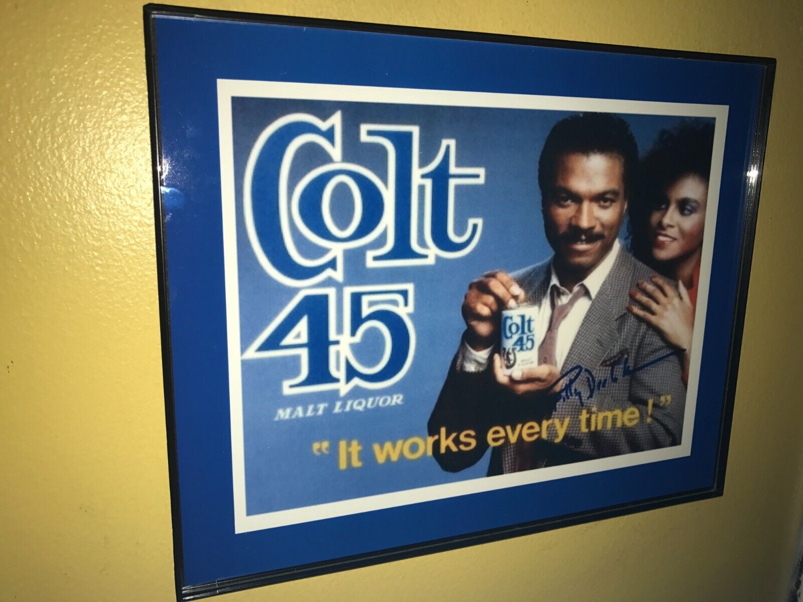 Colt 45 Billy Dee Williams Beer Bar Man Cave Advertising Sign