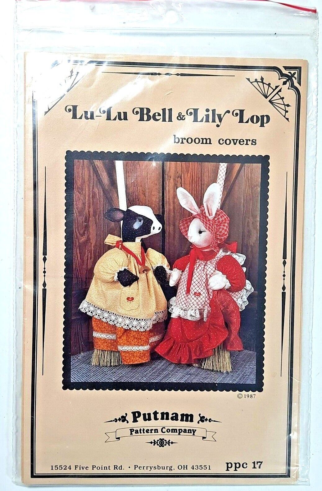 Vintage Lu-Lu Bell & Lily Lop broom covers patterns by Putnam Pattern Co.  New