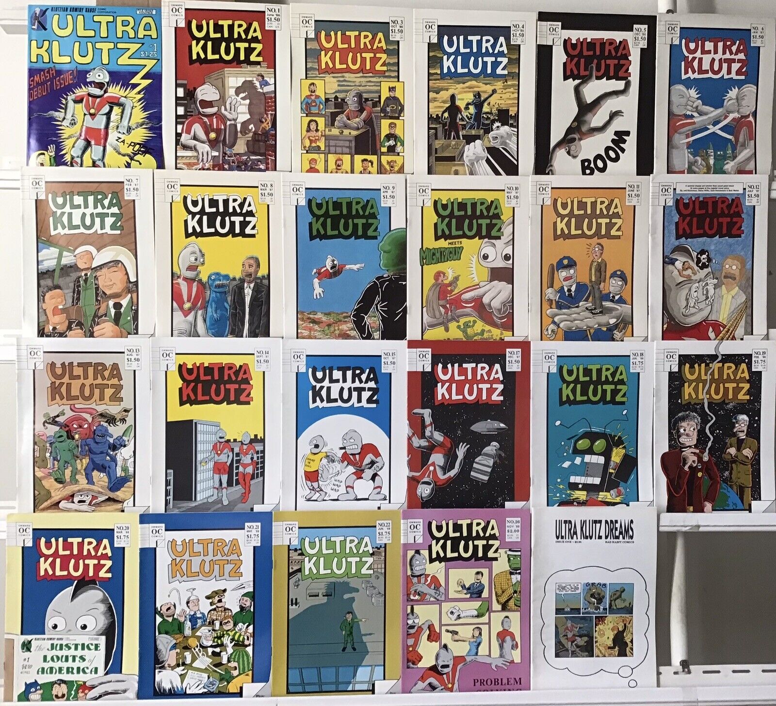 Onward Comics - Ultra Klutz - Comic Book Lot of 23 