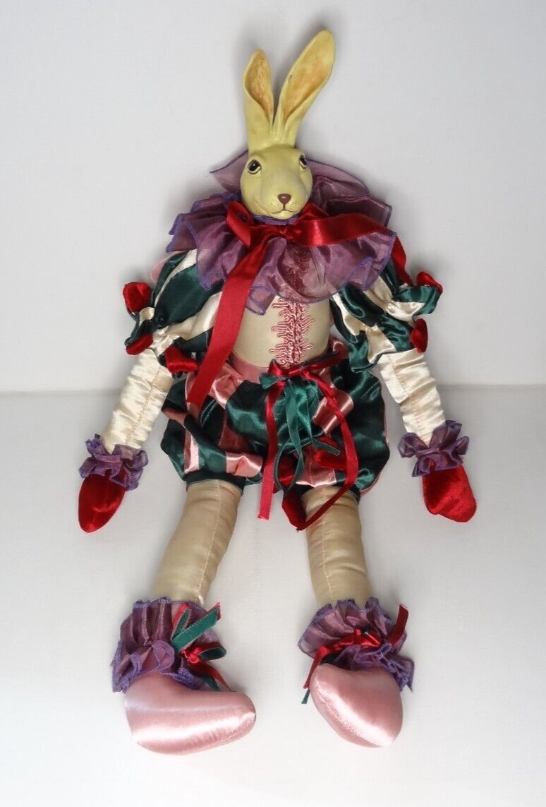 Katherine's Collection Wayne Kleski Bunny Rabbit Jester 24” Doll Easter Vintage