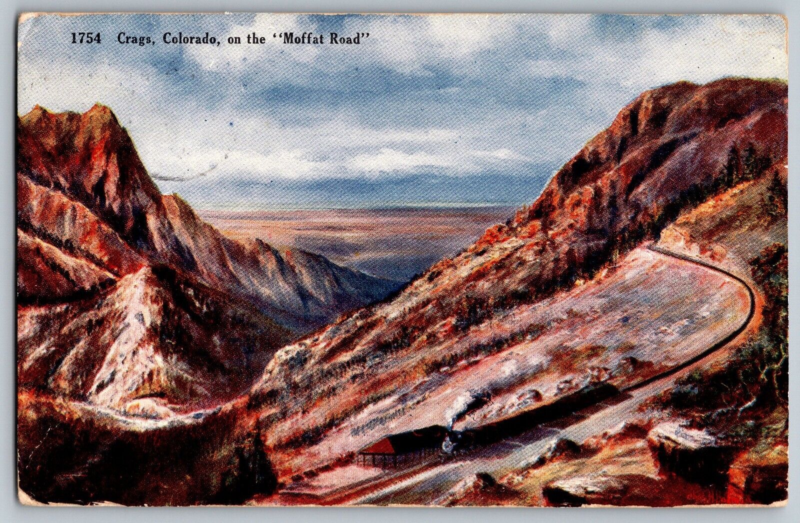Crags, Colorado CO - On the Moffat Road - Vintage Postcard - Posted 1910