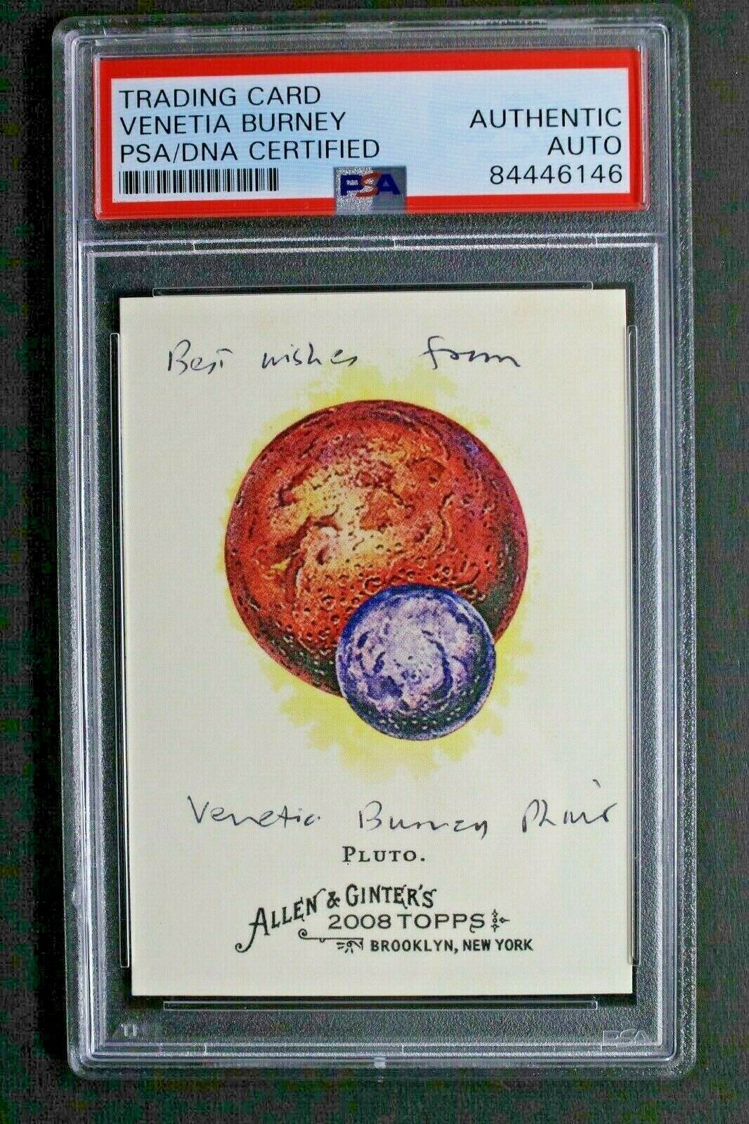 Venetia Burney Phair (d.09) Signed Autograph 2008 Allen & Ginter Pluto Founder 