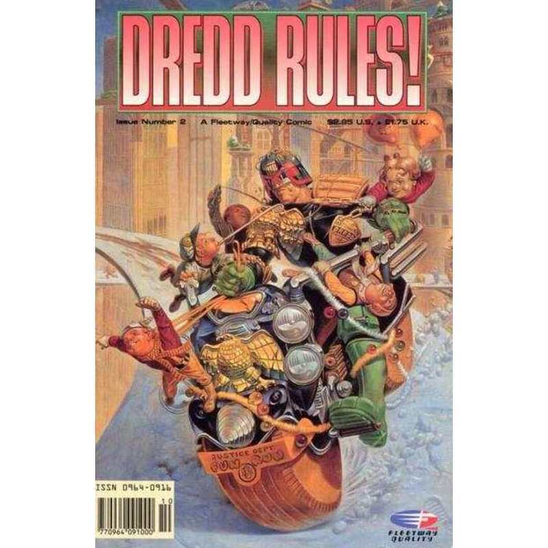 Dredd Rules #2 in Near Mint condition. Fleetway comics [h'