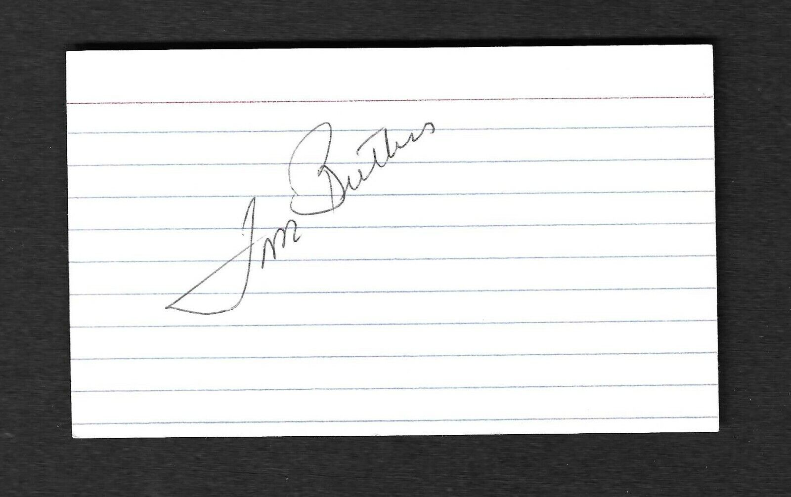 Jim Butters d. 2016 1962-65 Pittsburgh Pirates Signed Auto. 3X5 Index Card 