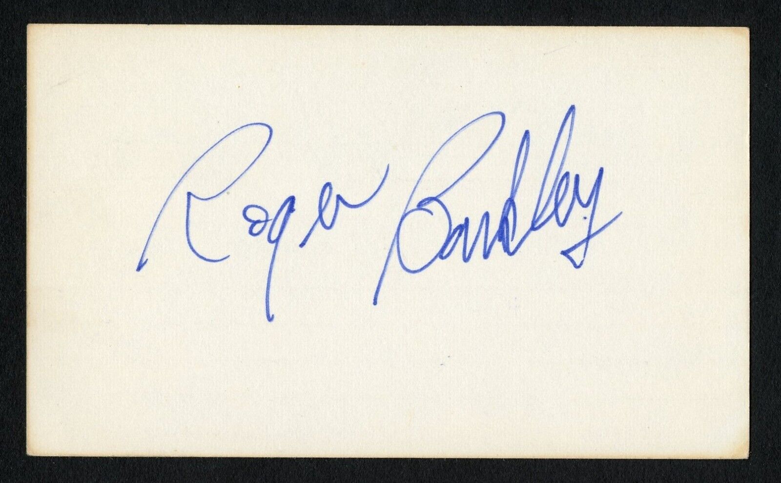 Roger Barkley d1997 signed autograph Vintage 3x5 Hollywood: Radio Al Lohman Show