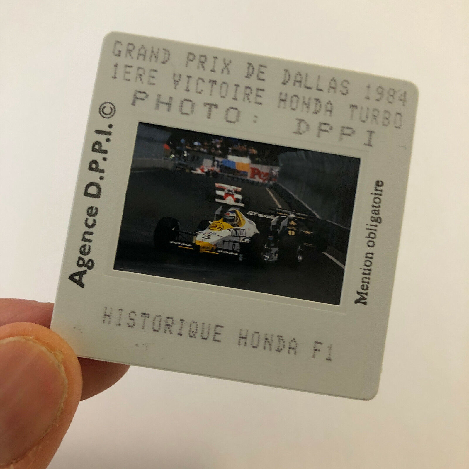 1984 Dallas Grand Prix Race Honda DPPI 35MM Press Photo Slide Honda F1 Racing 