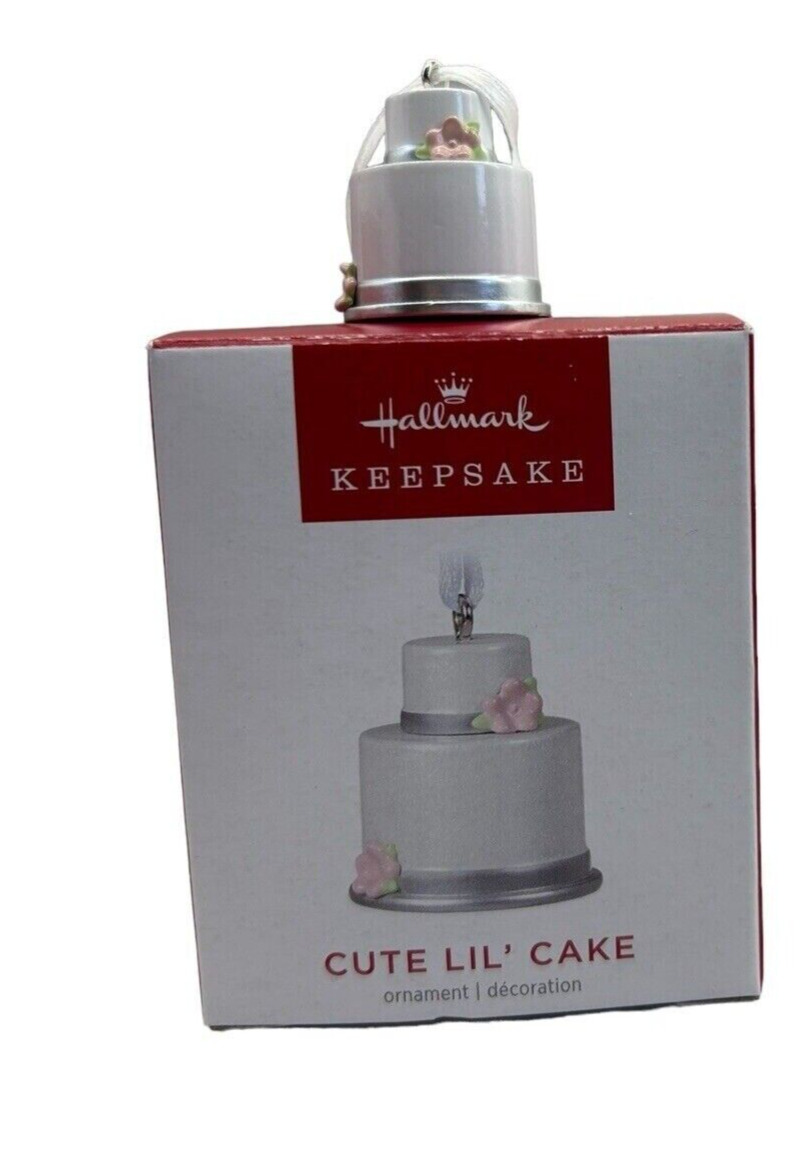 2022 Hallmark Keepsake CUTE LIL\' CAKE Miniature Metal Ornament Baker Cooking