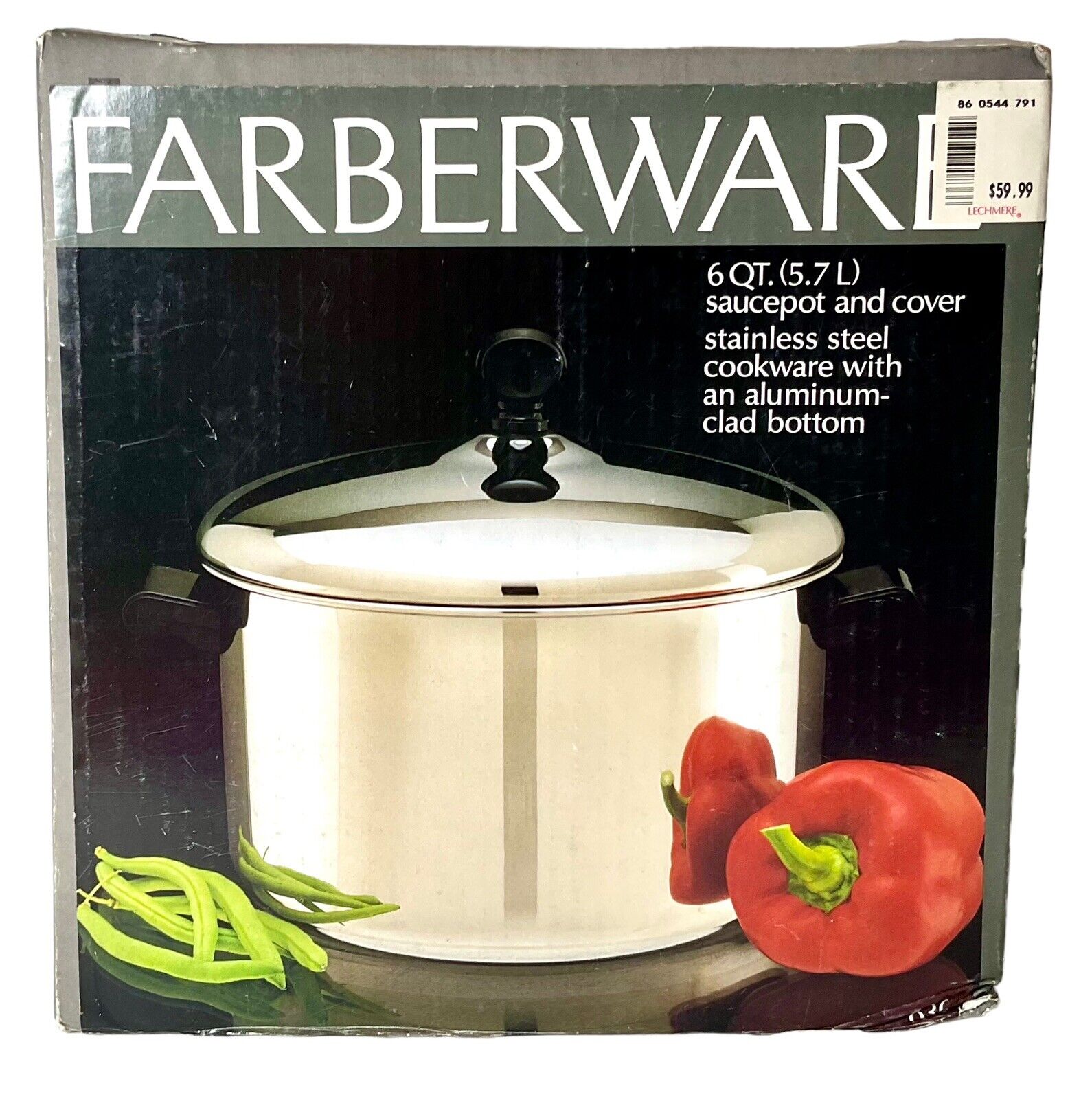 Vintage Farberware 6 QT Sauce Pot & Cover Model 836 NEW IN BOX