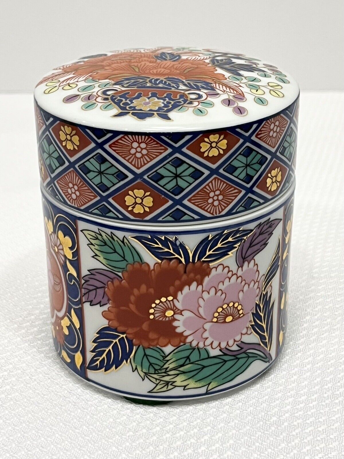 Vintage Toyo Japan Spice Tea Jar & Lid Porcelain 4\