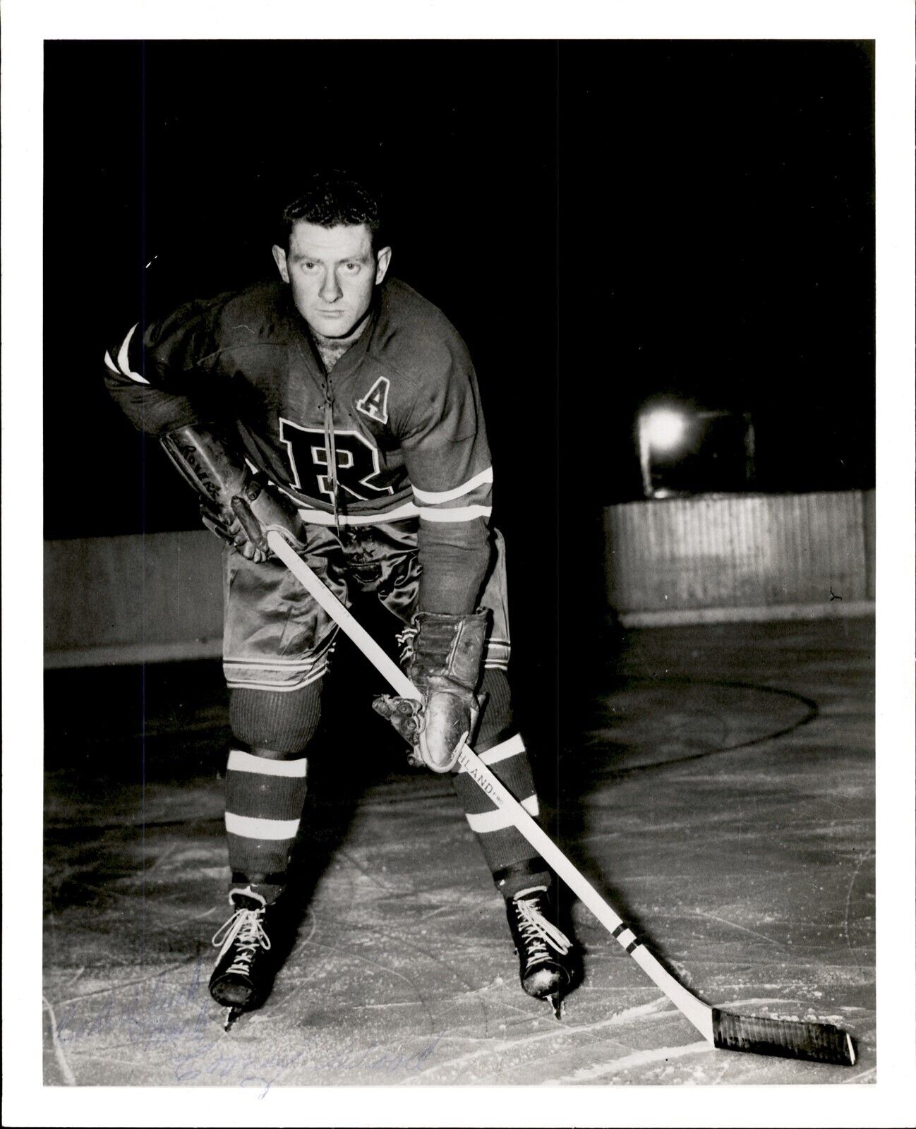PF26 Original Photo BOB WOOD 1950-51 NEW YORK ROVERS CLASSIC EHL ICE HOCKEY