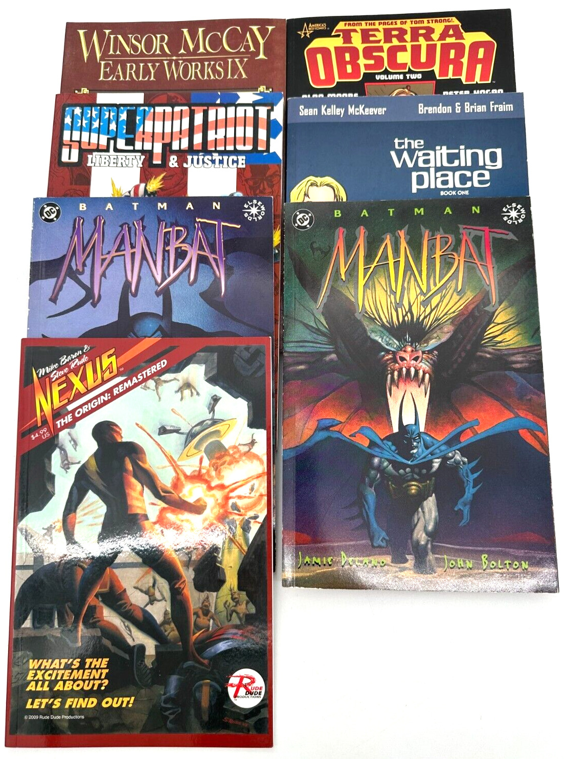 Lot Of 7 - Graphic Novels Winsor McCay Early Works, Batman, Nexus, Terra Obscura