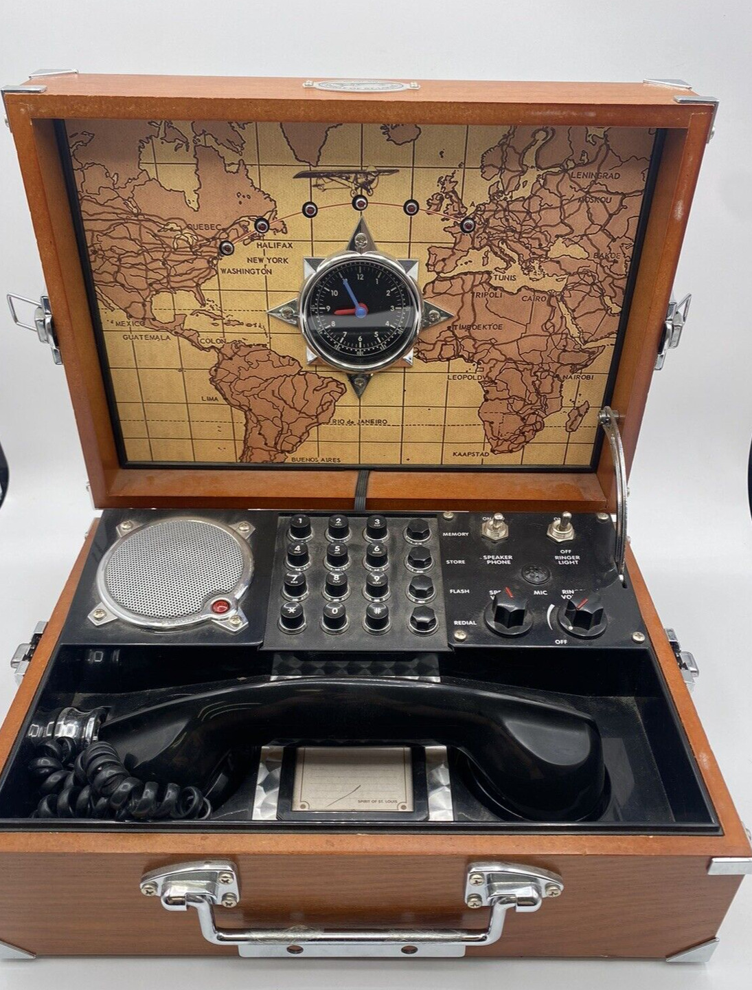 Lindbergh Spirit of St Louis SOSL Field Phone Mark IV Clock Vintage  UNTESTED