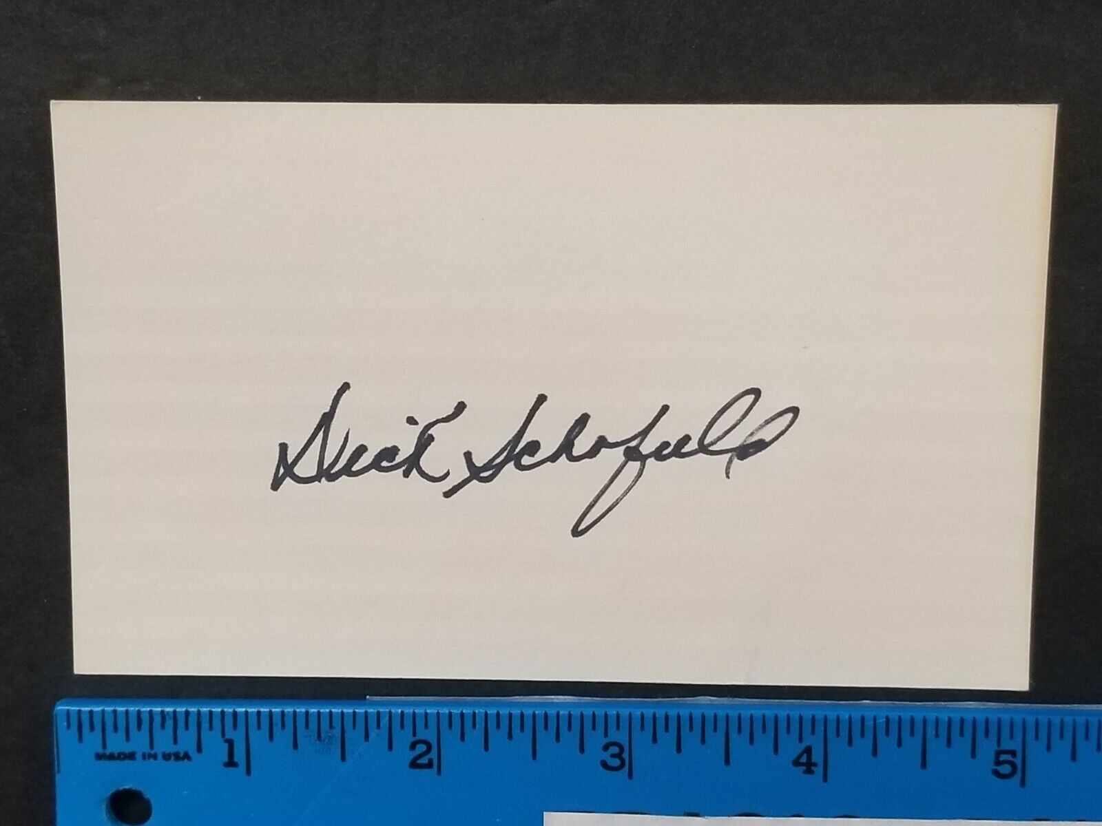 1950S-70S VINTAGE 3X5 CARD HAND SIGNED AUTO DICK SCHOFIELD W/COA JSA AVAILABLE