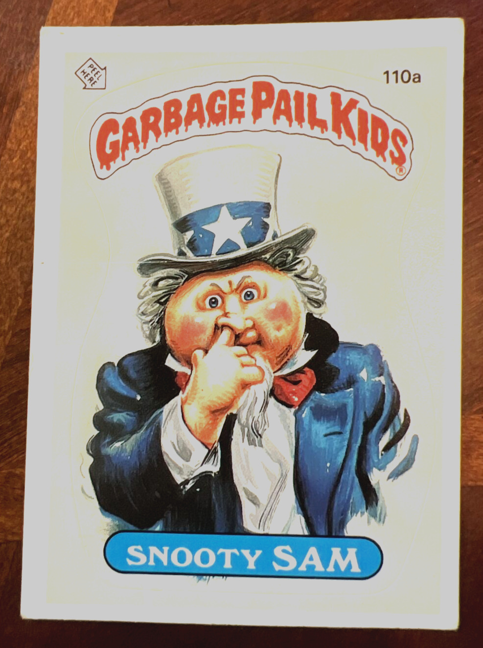 1986 Topps Garbage Pail Kids Series 3 SNOOTY SAM #110a (Teacher back) - EX