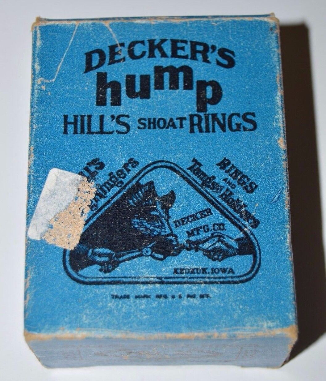 WOW Original Vintage Decker\'s Hump Hill\'s Hog Shoat Rings Pigs # D-312 FULL BOX