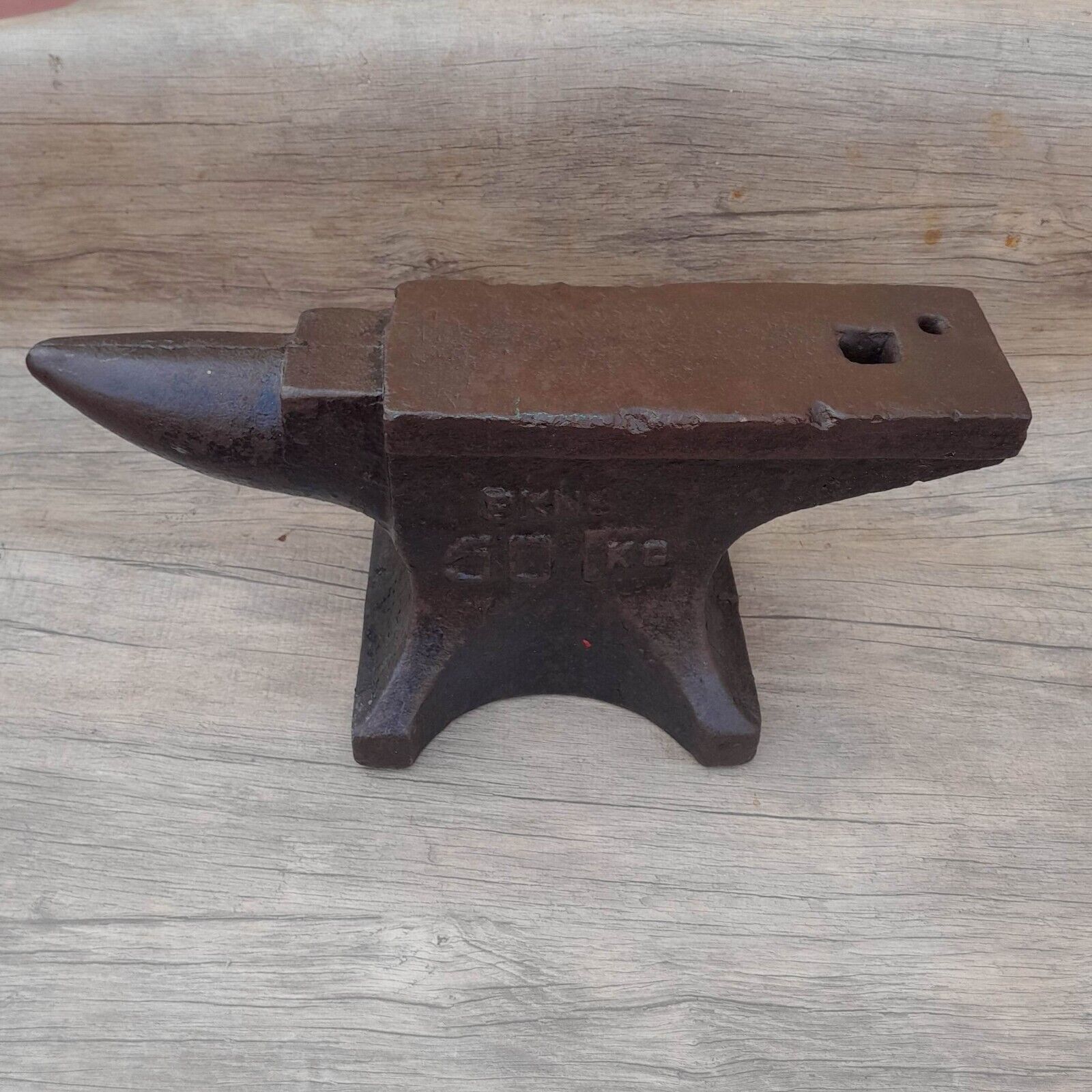 Vintage Large Heavy iron tinsmith gunsmith blacksmith anvil workshop tool 50kg