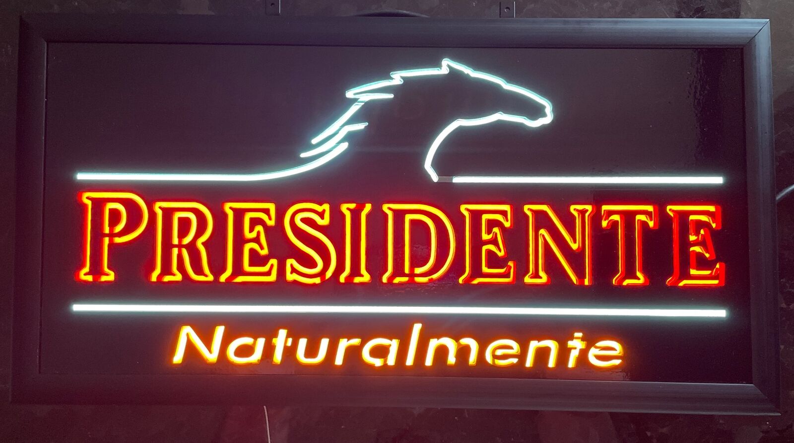RARE Neon Presidente Lighted Beer Sign A-Rod Alex Rodriguez Chairman