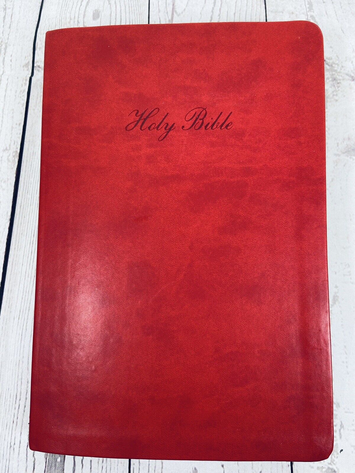 2006 Nelson NKJV Holy Bible Giant Print Edition Red Lettered Faux Red Leather 
