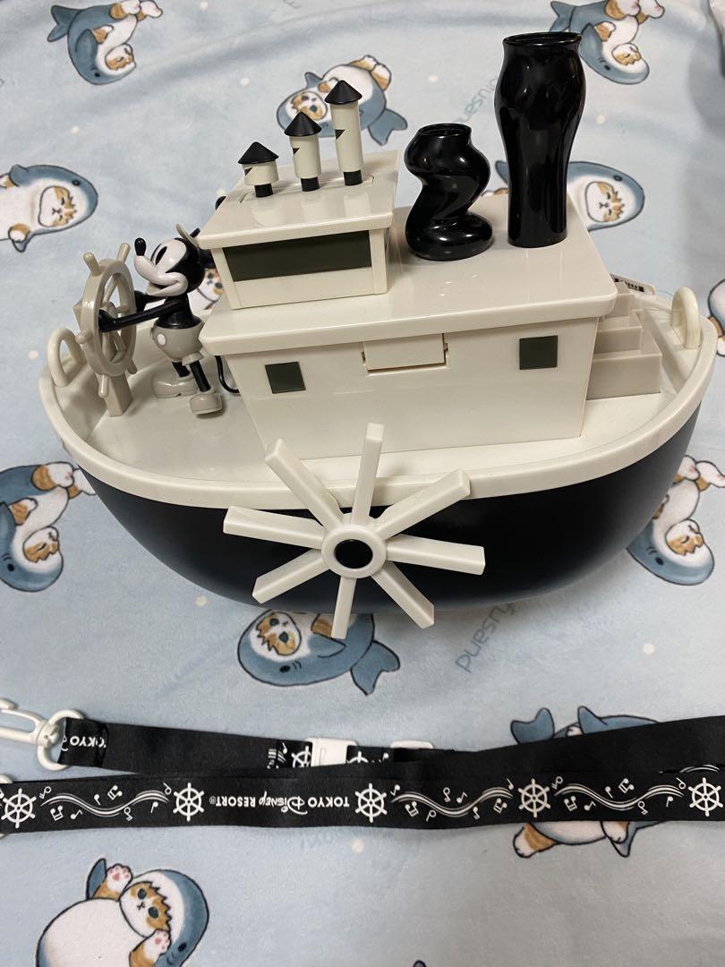 Tokyo Disney Resort Mickey Mouse Steamboat Willie Popcorn Bucket white black