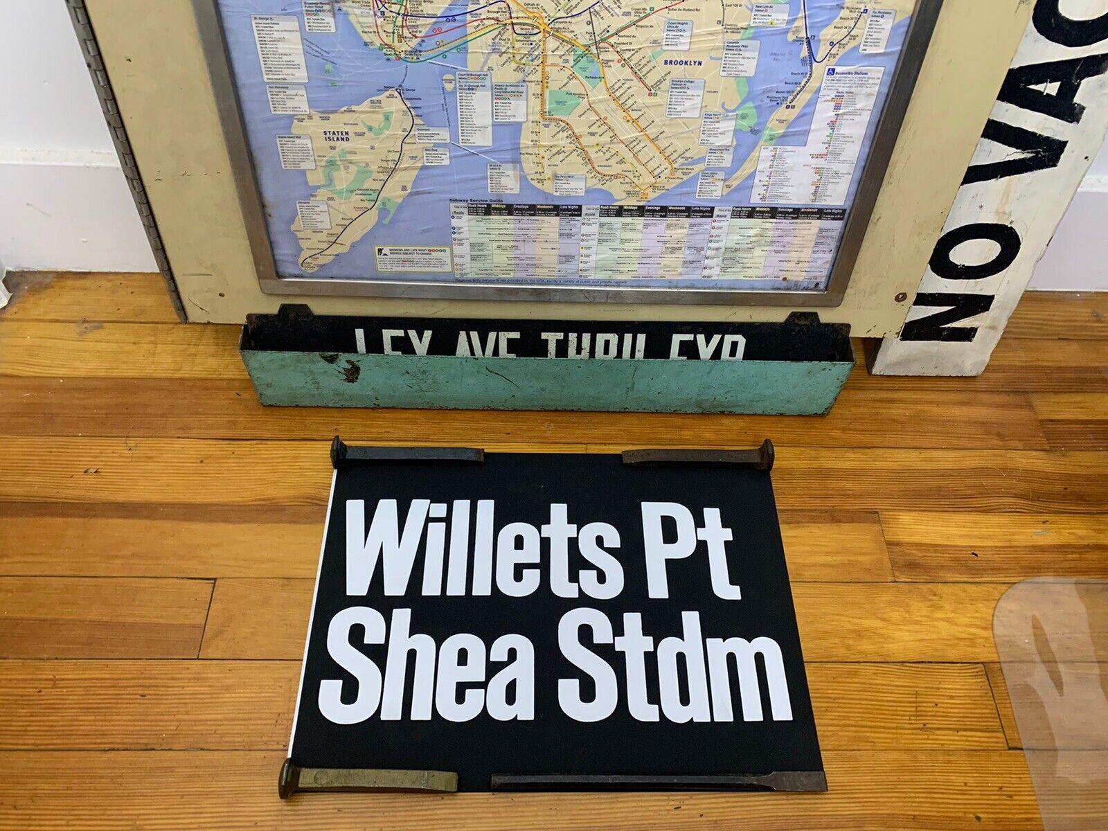 NYC SUBWAY ROLL SIGN WILLETS POINT SHEA STADIUM QUEENS CITI FIELD NEW YORK METS