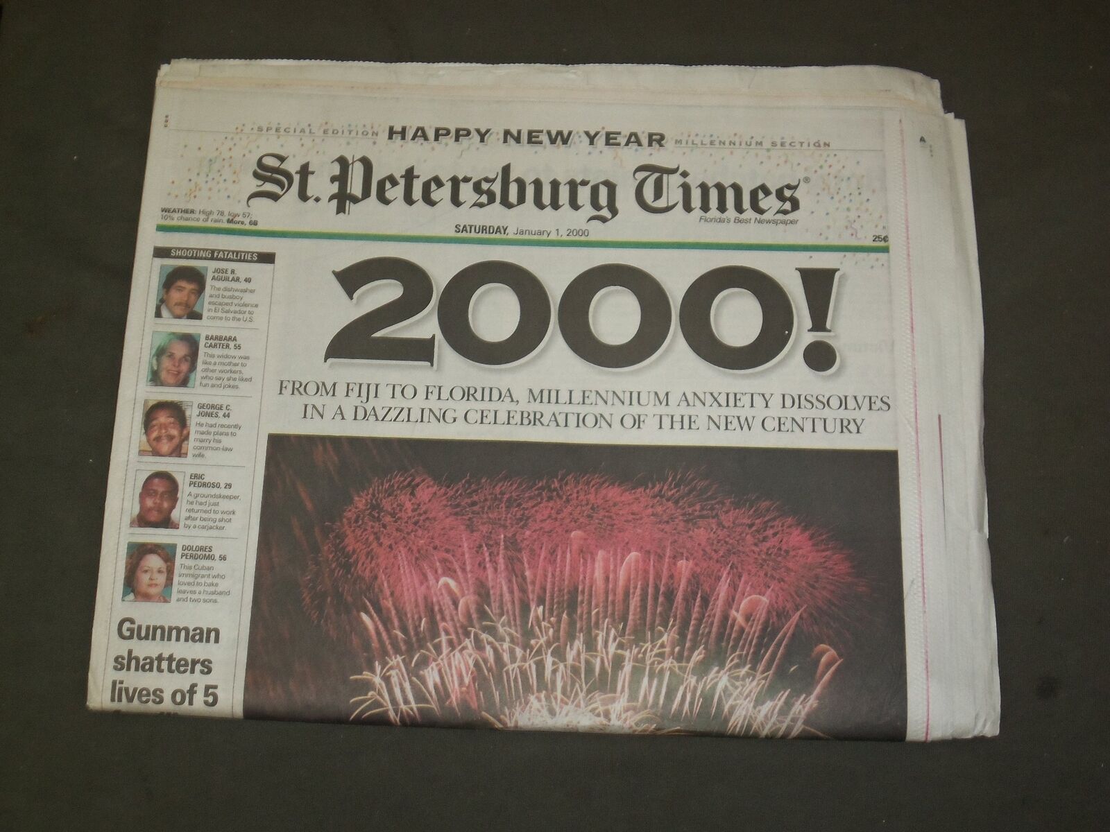2000 JANUARY 1 ST. PETERSBURG TIMES NEWSPAPER - YEAR 2000 - NP 3192