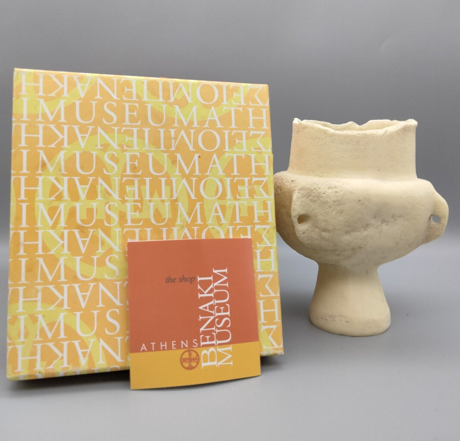 Cycladic Vase Benaki Museum Replica Bonded Marble Gift Shop Original Packaging