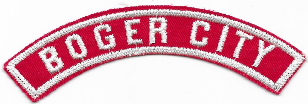 Boger City Red and White RWS Community Strip Vintage Boy Scouts BSA