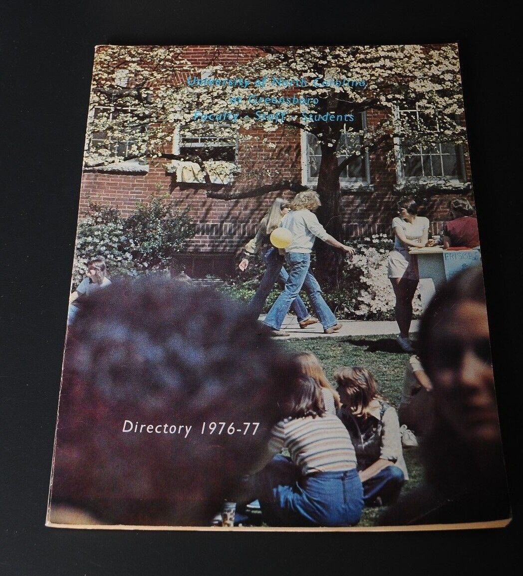 Vintage 1976-77 University of North Carolina Greensboro telephone directory