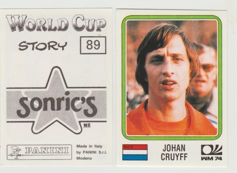 Panini - 1974 World Cup - Johan Cruyff - World Cup toilet story #89