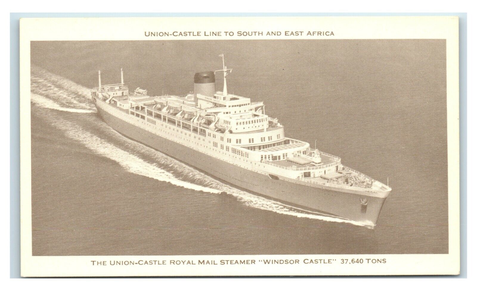 Postcard Union-Castle Royal Mail Steamer \