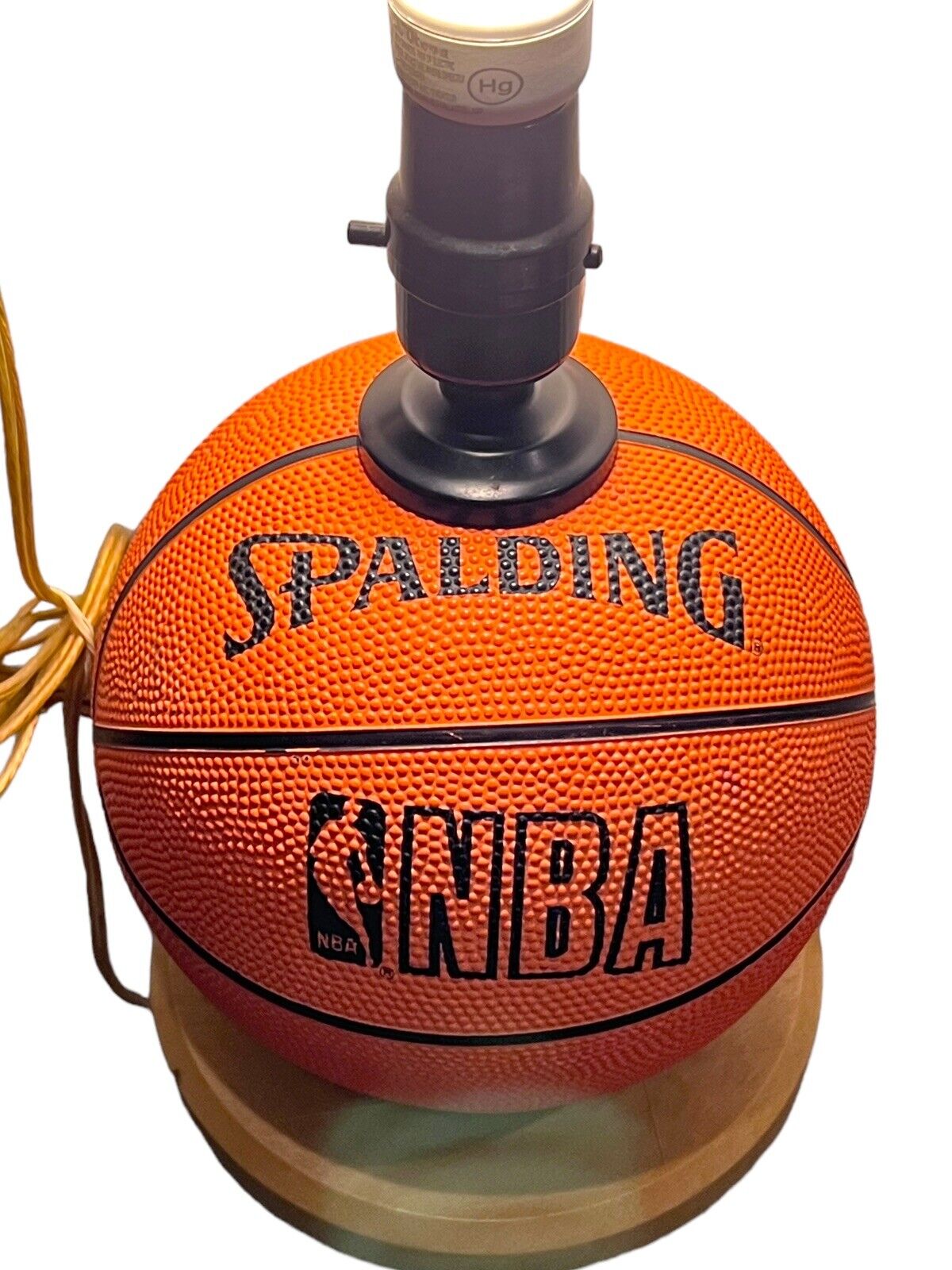 Spalding NBA Basketball Vintage Desk Table Lamp.  Working.