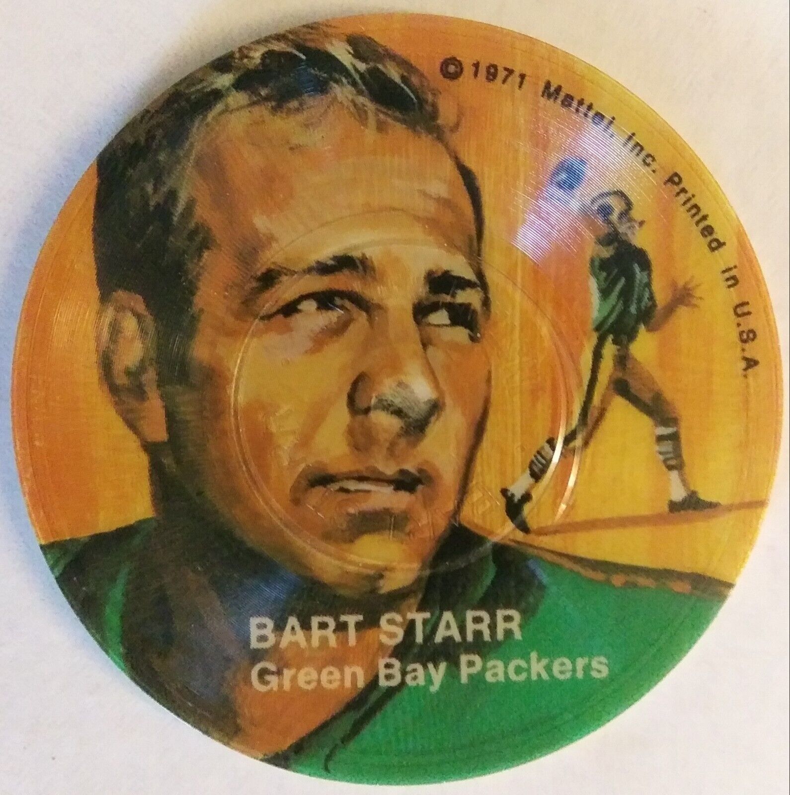 1971 Mattel Instant Replay BART STARR Double-Sided Mini Record - Light Play Wear