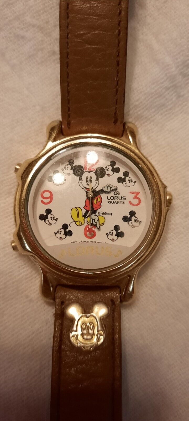 GJ007-Disney Vintage Seiko Lorus Mickey Musical Ladies Watch, Quartz, WORKS