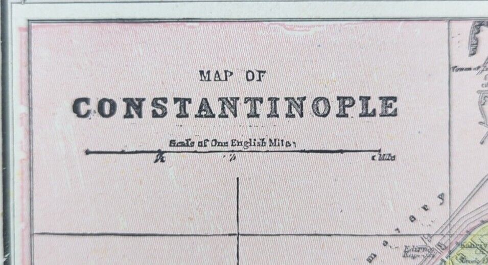 Vintage 1895 CONSTANTINOPLE Map 14\