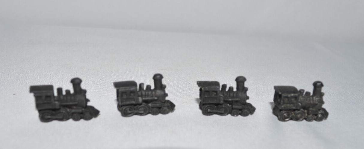 Vintage Miniature Cast Train Steam Engines Lot of 4