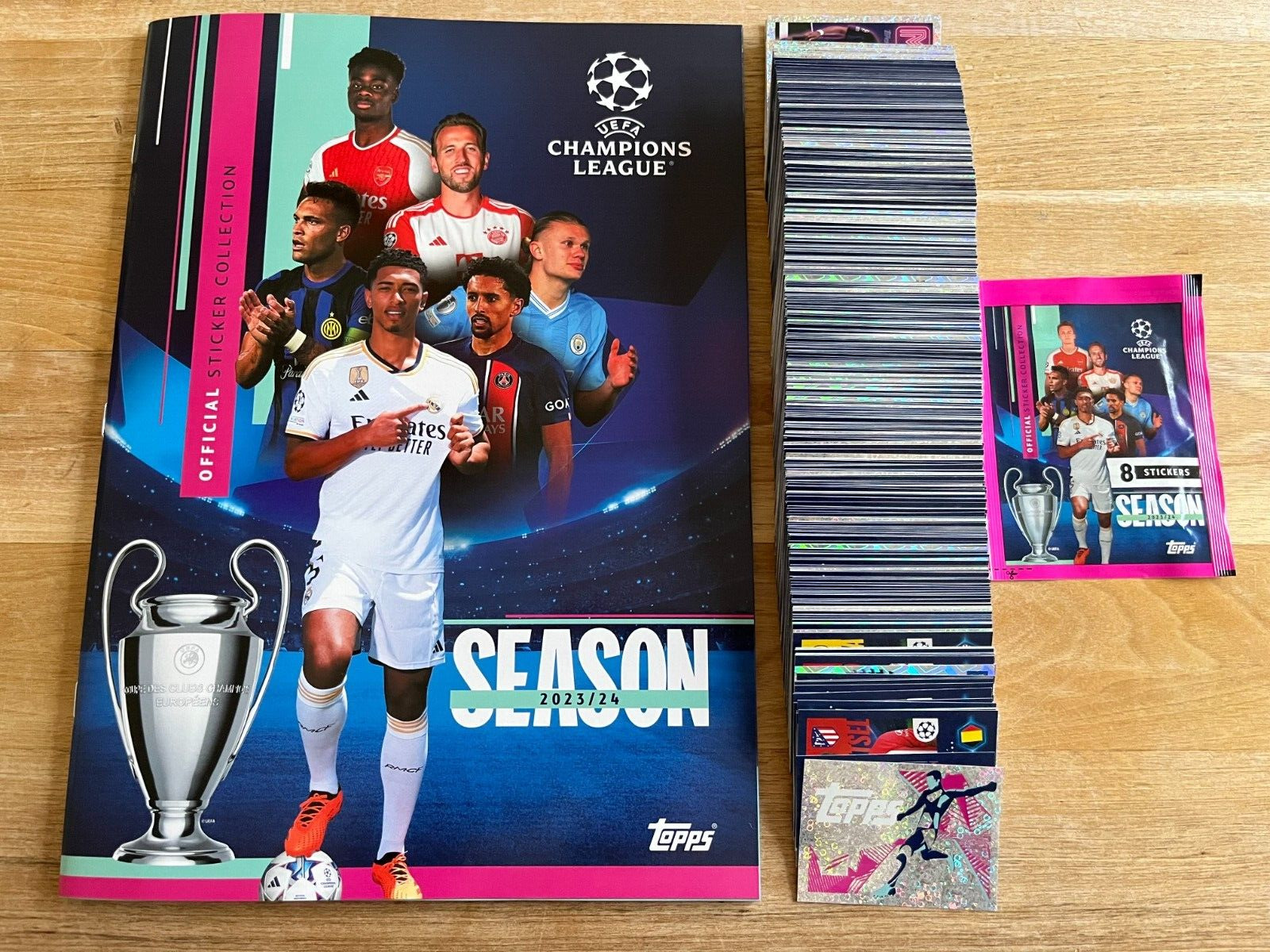 Topps Champions League 2023/2024 Complete Set: 741 Stickers + Album + 23/24 Pack