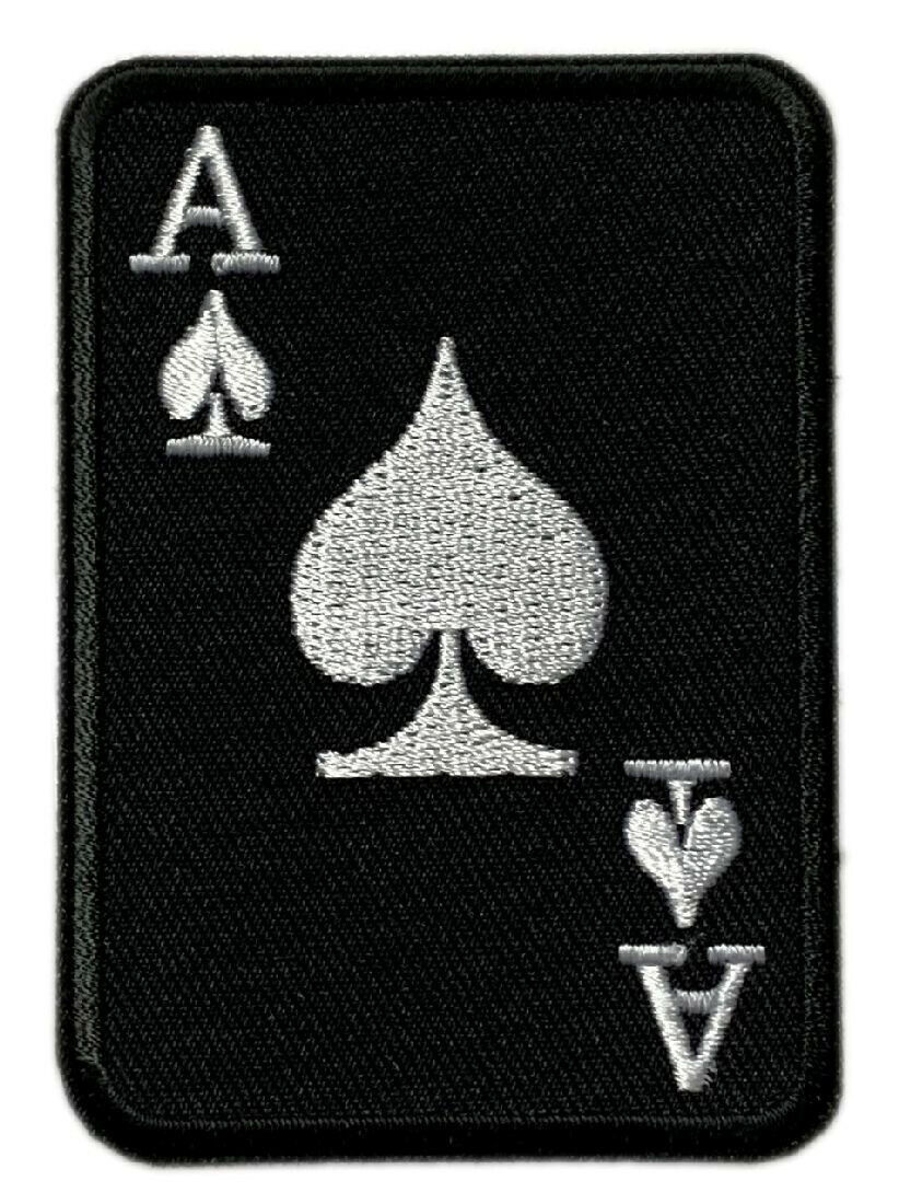 Ace of Spades Death Card Patch [Hook Fastener-3.0 X 2.0 inch -SA12]
