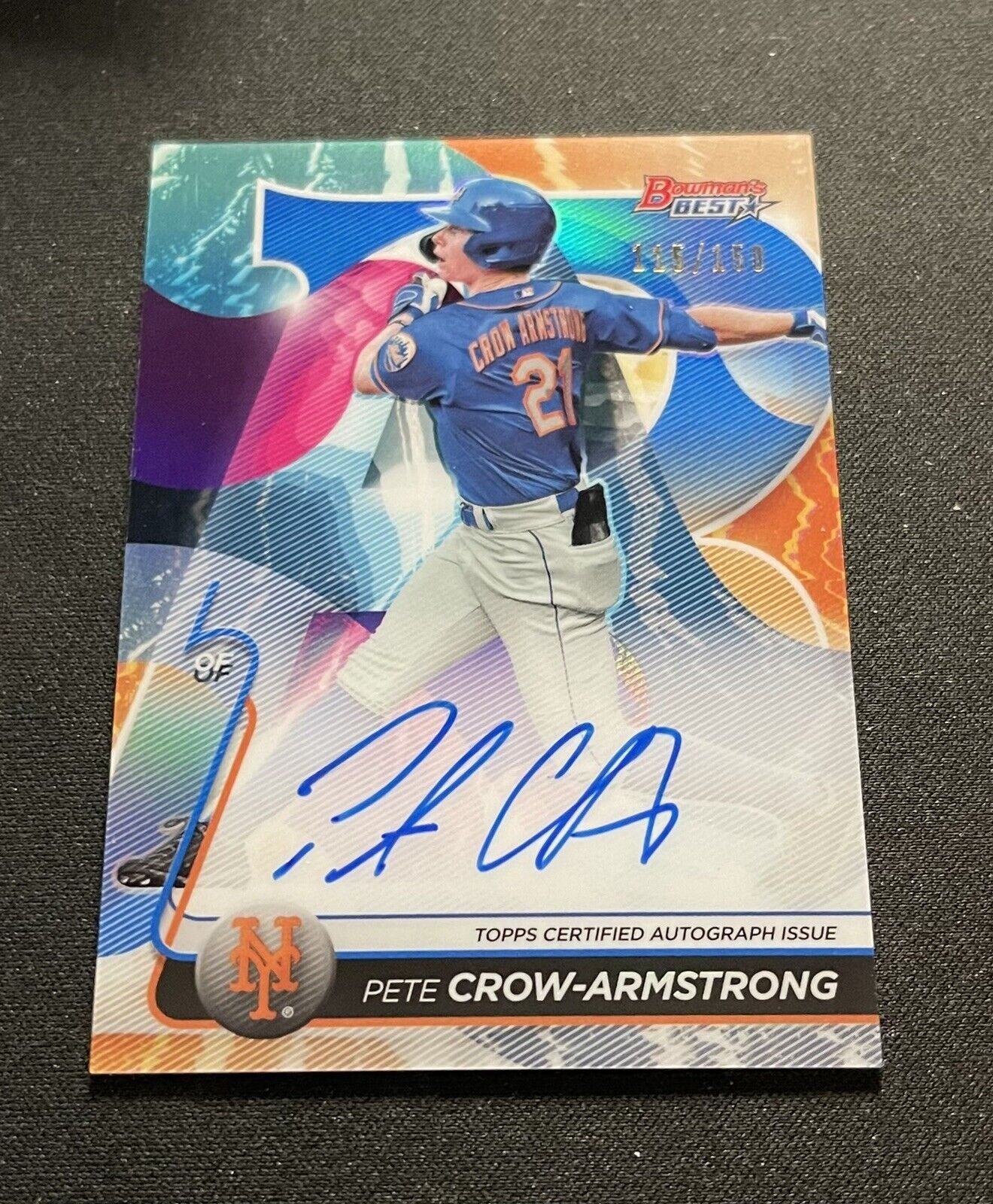 2020 BOWMAN BEST PETE CROW-ARMSTRONG #B20-PC AUTO /150 METS CUBS