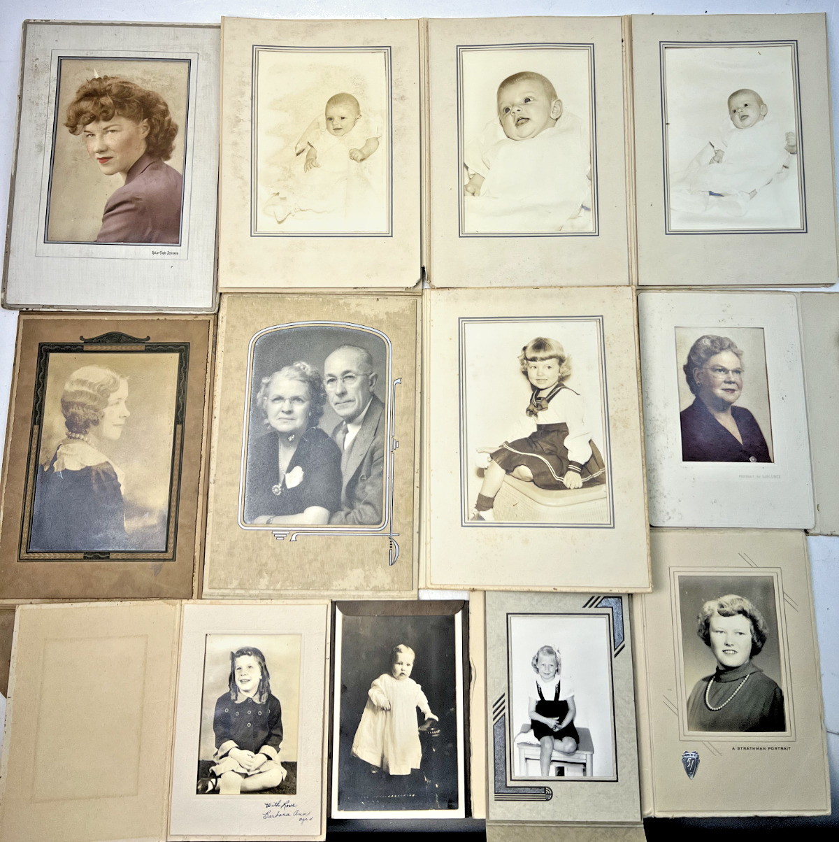Antique 1920s to 1930s Cabinet Card Photos - Lot of 12