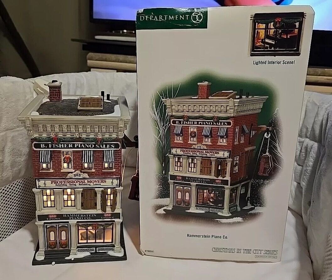 Department 56 Christmas In The City Hammerstein Piano Co, W/ Box 799941, NICE