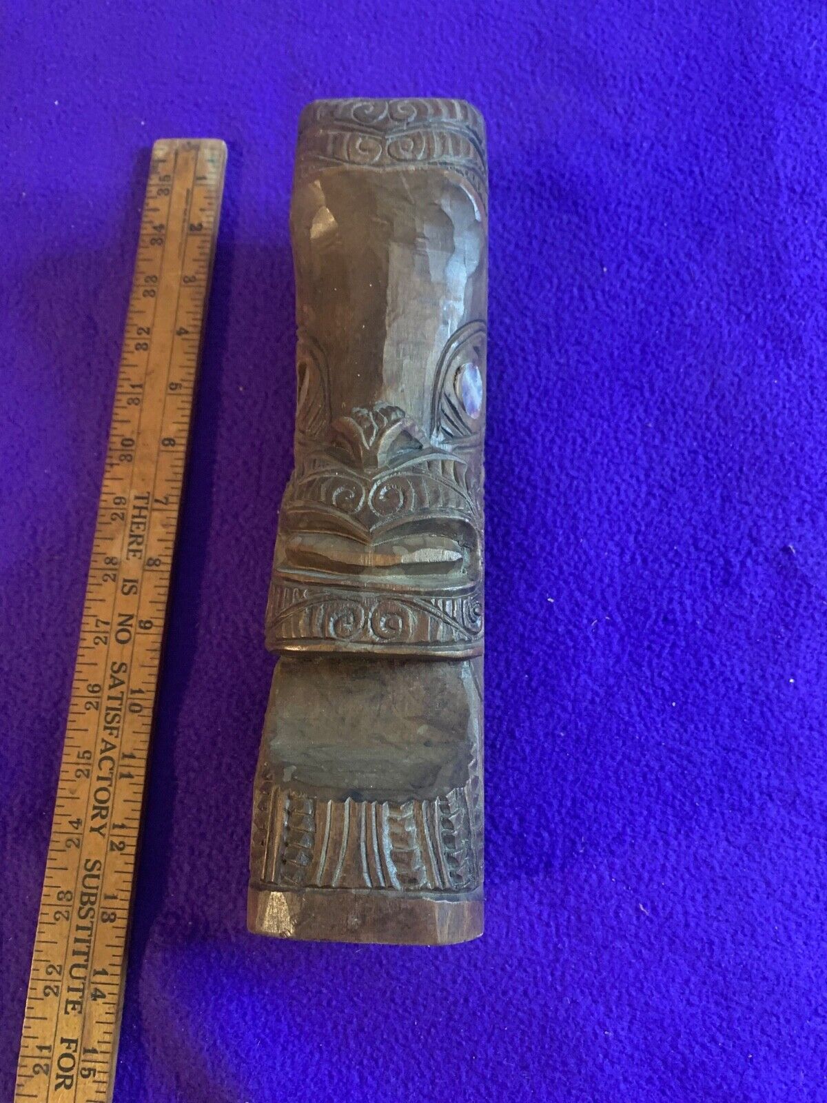 Hand carved totem from unknown region very high quality heavy