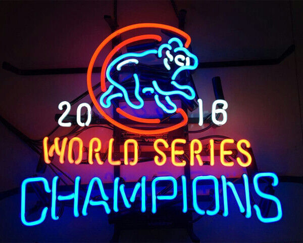 CoCo Chicago Cubs 2016 World Series Champions Logo Neon Sign Light 24\