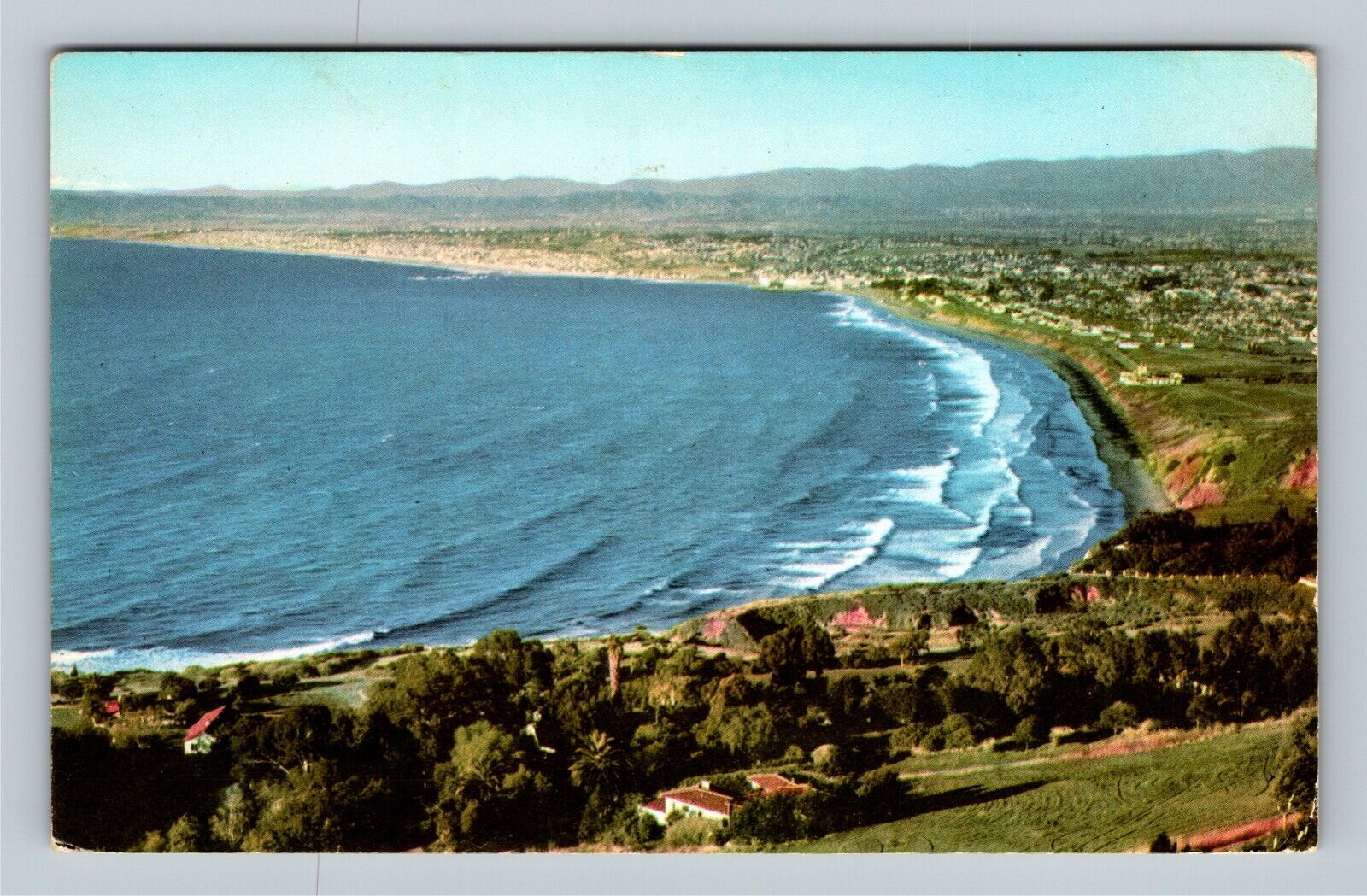 Los Angeles CA, West Coast Beaches Union Oil Company, Chrome California Postcard