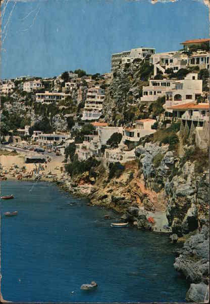 Spain 1977 Menorca-Cala\'n Porter Postcard 13c stamp Vintage Post Card