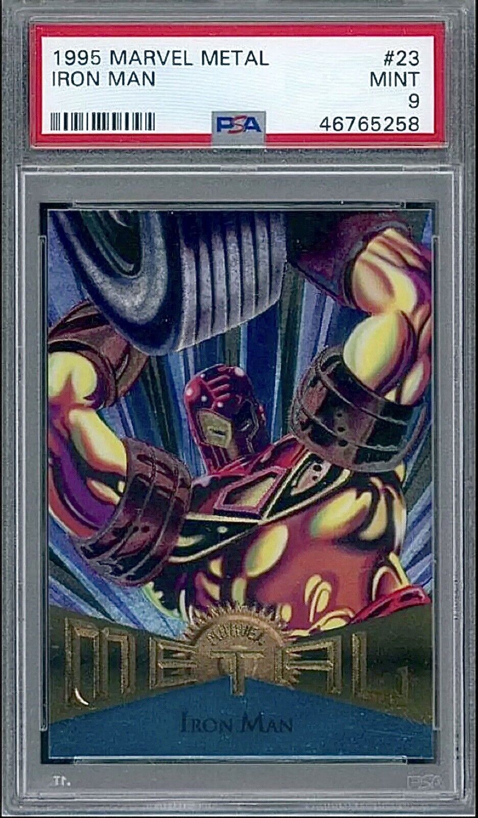 1995 Marvel Metal #23 Iron Man PSA 9 🔥RARE🔥