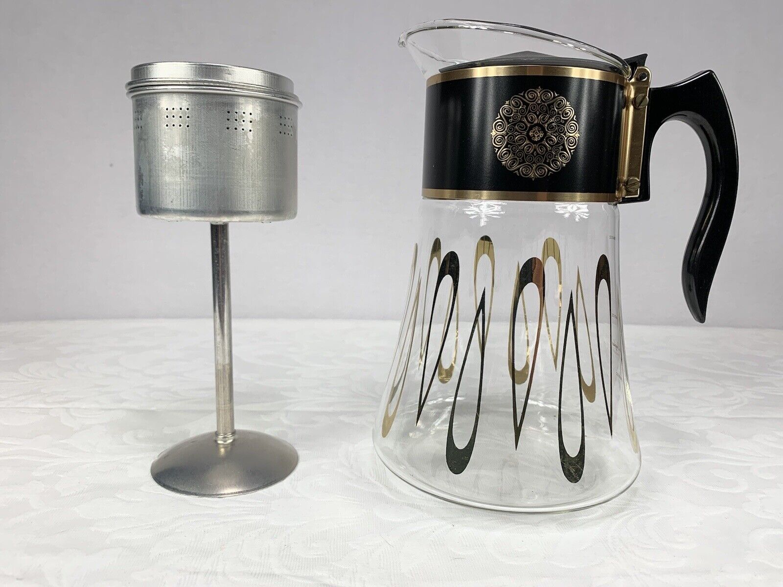 David Douglas Flameproof G04 Glass Carafe 8 Cup Coffee Percolator w/ Insert Pot