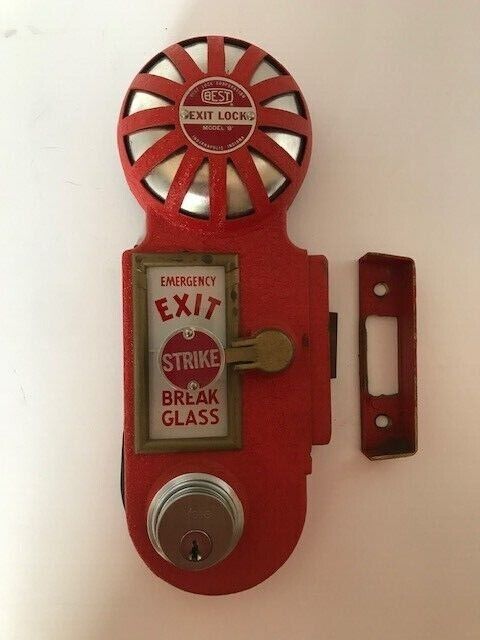 Vintage Exit Alarm, Manual Operation, Super Rare, Best Lock Corp. Very Good Cond