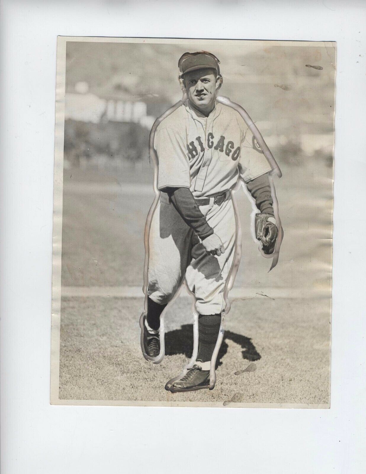 1932 Press Photo BURLEIGH GRIMES of the Chicago Cubs Hall Famer Pitcher 6.5x8.5