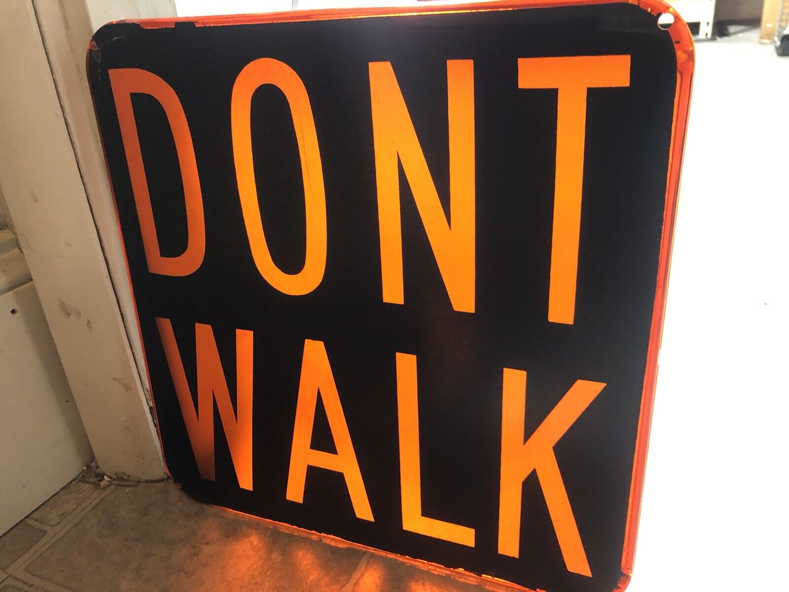 Eagle Pedestrian Crosswalk Sign DONT WALK 12x12 Original Signal Lens